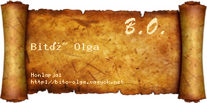 Bitó Olga névjegykártya