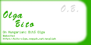 olga bito business card